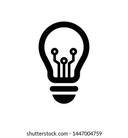 template light bulb, glowing light bulb design elements