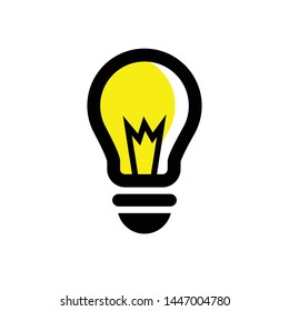 template light bulb, glowing light bulb design elements