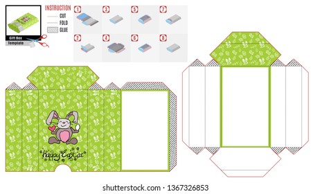 template of light green boxes for sale in the store for Easter