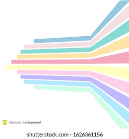 Template line horizontal perspective colorful strips for print, ad, poster, magazine, brochure. Vector illustration