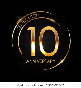 Template Logo 10 Years Anniversary Vector Illustration EPS10