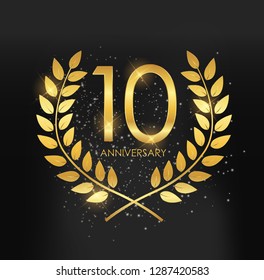 Template Logo 10 Years Anniversary Vector Illustration EPS10