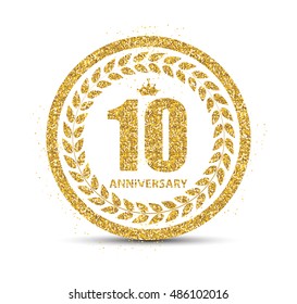 Template Logo 10 Years Anniversary Vector Illustration EPS10