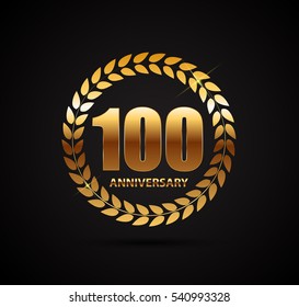 Template Logo 100 Years Anniversary Vector Illustration EPS10