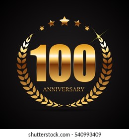 Template Logo 100 Years Anniversary Vector Illustration EPS10