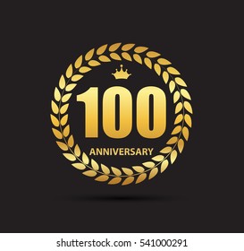 Template Logo 100 Years Anniversary Vector Illustration EPS10