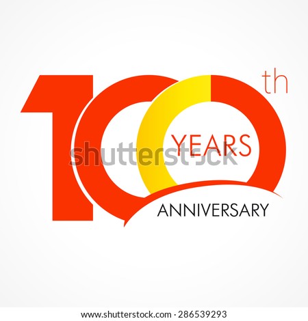 template logo 100th anniversary circle form のベクター画像素材
