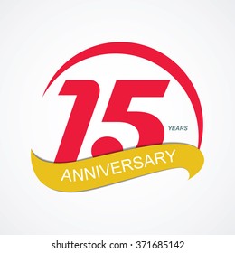 Template Logo 15 Anniversary Vector Illustration EPS10