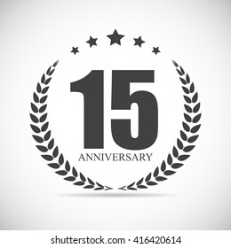 Template Logo 15 Years Anniversary Vector Illustration EPS10