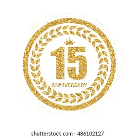 Template Logo 15 Years Anniversary Vector Illustration EPS10
