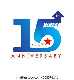 Template logo 15th anniversary, vector illustrator