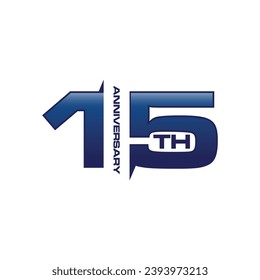 Template logo 15th anniversary years logo.-vector illustration. 15th anniversary logo perfect logo design for anniversary celebration