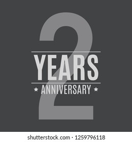 Template Logo 2 Years Anniversary Vector Illustration EPS10