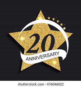 Template Logo 20 Anniversary Vector Illustration EPS10