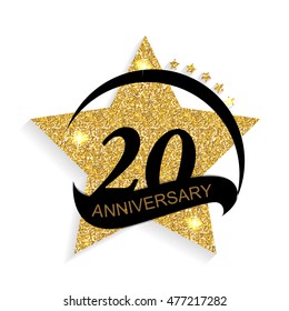 Template Logo 20 Anniversary Vector Illustration EPS10