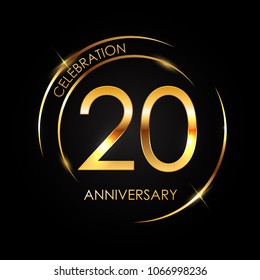 Template Logo 20 Years Anniversary Vector Illustration EPS10
