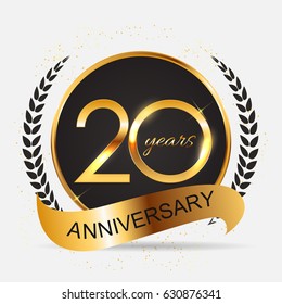 Template Logo 20 Years Anniversary Vector Illustration EPS10