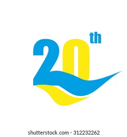 Template logo 20th anniversary icon