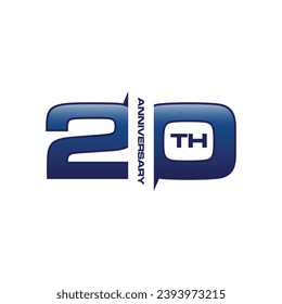 Template logo 20th anniversary years logo.-vector illustration. 20th anniversary logo perfect logo design for anniversary celebration