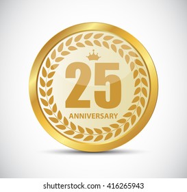 Template Logo 25 Years Anniversary Vector Illustration EPS10