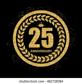 Template Logo 25 Years Anniversary Vector Illustration EPS10