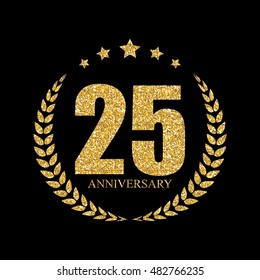Template Logo 25 Years Anniversary Vector Illustration EPS10
