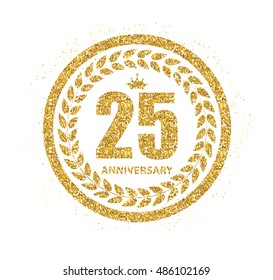 Template Logo 25 Years Anniversary Vector Illustration EPS10