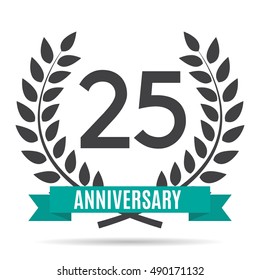 Template Logo 25 Years Anniversary Vector Illustration EPS10