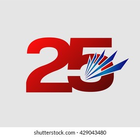 Template logo 25th anniversary 25 years anniversary logo
