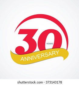 Template Logo 30 Anniversary Vector Illustration EPS10