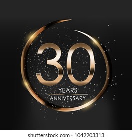 Template Logo 30 Years Anniversary Vector Illustration EPS10