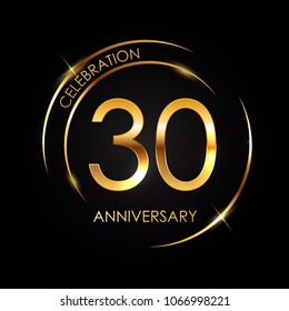 Template Logo 30 Years Anniversary Vector Illustration EPS10