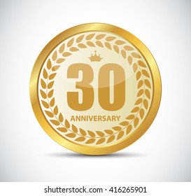 Template Logo 30 Years Anniversary Vector Illustration EPS10