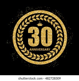 Template Logo 30 Years Anniversary Vector Illustration EPS10