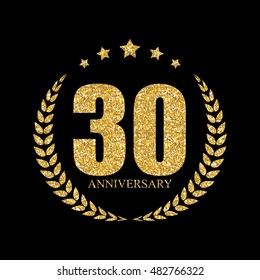 Template Logo 30 Years Anniversary Vector Illustration EPS10