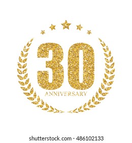 Template Logo 30 Years Anniversary Vector Illustration EPS10