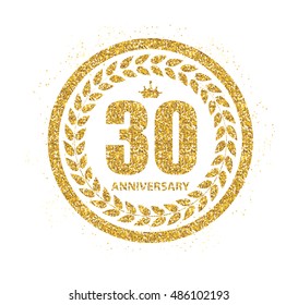 Template Logo 30 Years Anniversary Vector Illustration EPS10