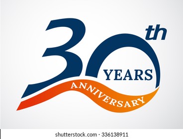 Template logo 30th anniversary years logo.-vector illustration