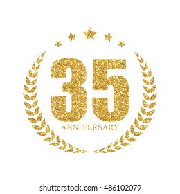 Template Logo 35 Years Anniversary Vector Illustration EPS10