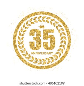 Template Logo 35 Years Anniversary Vector Illustration EPS10