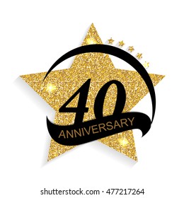 Template Logo 40 Anniversary Vector Illustration EPS10