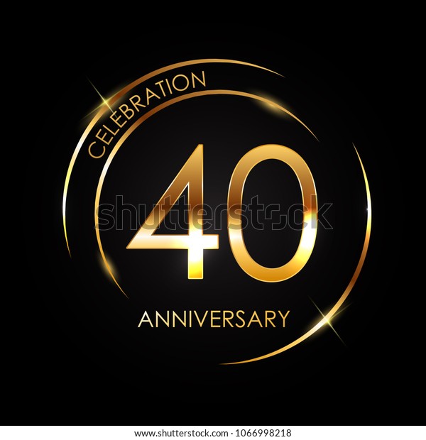 Template Logo 40 Years Anniversary Vector Stock Vector (Royalty Free ...