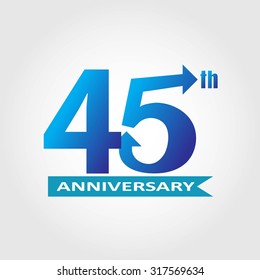 Template logo 45th anniversary