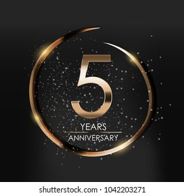 Template Logo 5 Years Anniversary Vector Illustration EPS10