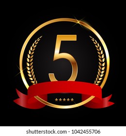 Template Logo 5 Years Anniversary Vector Illustration EPS10