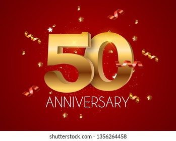 Template Logo 50 Years Anniversary Vector Illustration EPS10