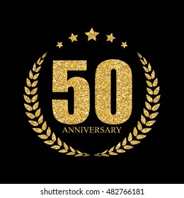 Template Logo 50 Years Anniversary Vector Illustration EPS10