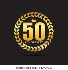 Template Logo 50 Years Anniversary Vector Illustration EPS10