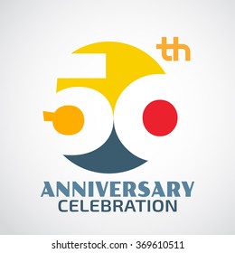 Template Logo 50th anniversary with a circle and the number50 in it and labeled the anniversary year. 