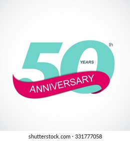 Template Logo 50th Anniversary Vector Illustration EPS10 